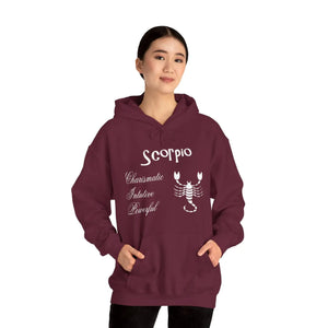 Bold Scorpio Sign Hooded Sweatshirt - Zodiac Tee Style - Dipaliz - Hoodies