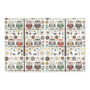Owls on a Tree Area Rug Polyester Chenille Home Decor - Dipaliz - Rugs