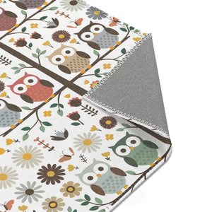 Owls on a Tree Area Rug Polyester Chenille Home Decor - Dipaliz - Rugs