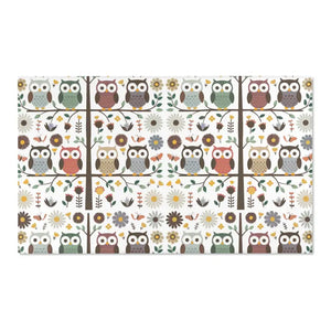 Owls on a Tree Area Rug Polyester Chenille Home Decor - Dipaliz - Rugs