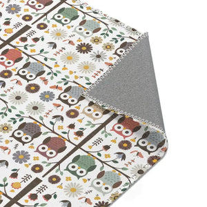 Owls on a Tree Area Rug Polyester Chenille Home Decor - Dipaliz - Rugs