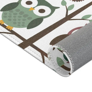 Owls on a Tree Area Rug Polyester Chenille Home Decor - Dipaliz - 72’’ × 48’’ - Rugs