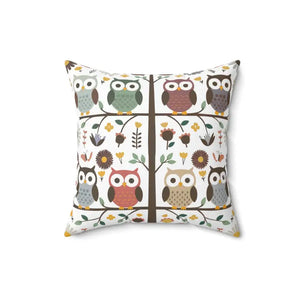 Sustainable Owl Pillows - Hoot-tastic Cozy Comfort - Dipaliz - Throw