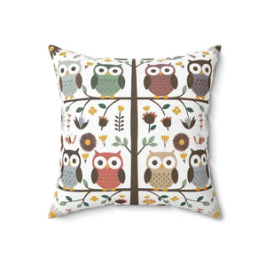 Sustainable Owl Pillows - Hoot-tastic Cozy Comfort - Dipaliz - Throw