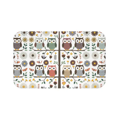 Wise Owl Bath Mat: Nature-inspired Bathroom Charm - Home Decor