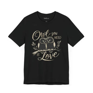 Owl you Need is Love Cotton Tee - Women’s Fashion - Dipaliz - T-shirts
