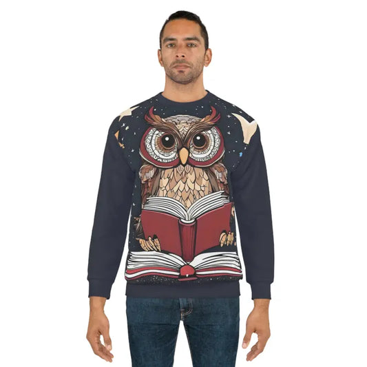 Hoot-tastic Unisex Sweatshirt for Book Nerds