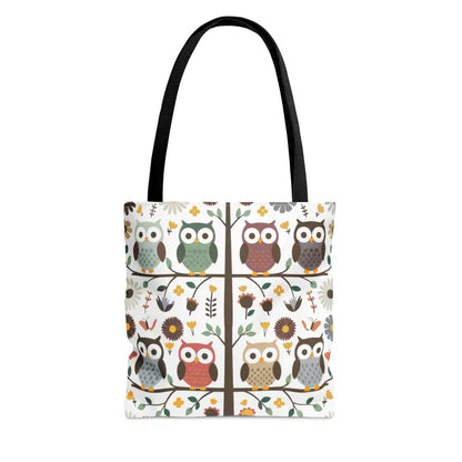 Hoot-tastic Tote: Embrace Black Cotton Bliss in Style! - Bags