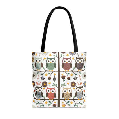 Hoot-tastic Tote: Embrace Black Cotton Bliss in Style! - Bags