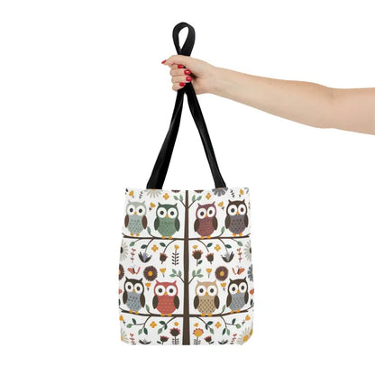 Hoot-tastic Tote: Embrace Black Cotton Bliss in Style! - Bags