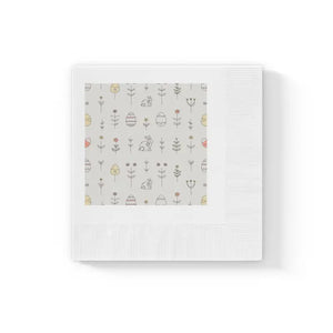 Bunny Napkins - Easter Home Decor Table Essential - Dipaliz - 4.8’’ x / White / 100 Pcs - Paper