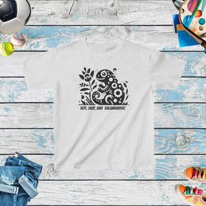 Skip & Salamander Adventure Tee with Tear-away Labels - Dipaliz - Ash / Xs - T-shirts