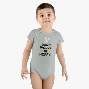 Baby Short Sleeve Onesie - Hoppy Comfort Style - Dipaliz - Grey / Nb (0-3m) - One-pieces