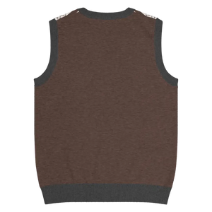 Diamond Grid Knit V-neck Vest - Horizontal Stripes - Dipaliz - Vests