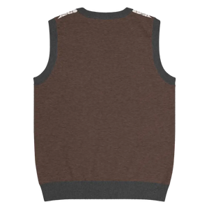 Diamond Grid Knit V-neck Vest - Horizontal Stripes - Dipaliz - Vests