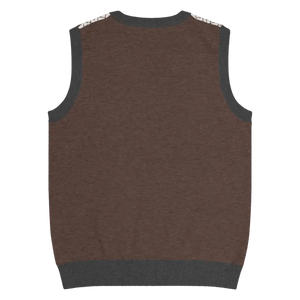 Diamond Grid Knit V-neck Vest - Horizontal Stripes - Dipaliz - Vests