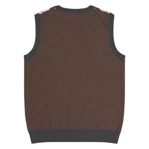 Diamond Grid Knit V-neck Vest - Horizontal Stripes - Dipaliz - Vests