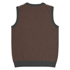 Diamond Grid Knit V-neck Vest - Horizontal Stripes - Dipaliz - Vests
