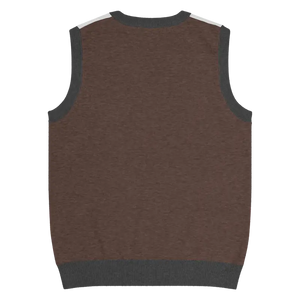Diamond Grid Knit V-neck Vest - Horizontal Stripes - Dipaliz - Vests