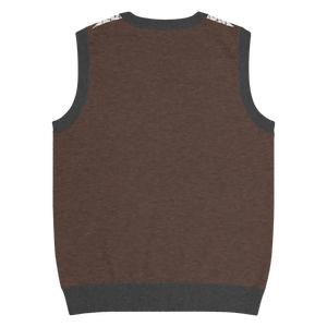 Diamond Grid Knit V-neck Vest - Horizontal Stripes - Dipaliz - Vests