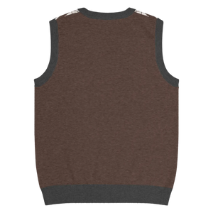 Retro Knit V-neck Vest - Diamond Grid and Stripes - Dipaliz - Vests - 3xs