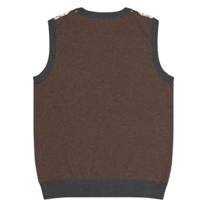 Retro Knit V-neck Vest - Diamond Grid and Stripes - Dipaliz - Vests - 3xs