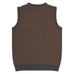 Retro Knit V-neck Vest - Diamond Grid and Stripes - Dipaliz - Vests - 3xs