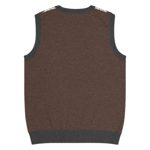 Retro Knit V-neck Vest - Diamond Grid and Stripes - Dipaliz - Vests - 3xs