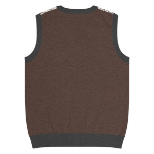 Retro Knit V-neck Vest - Diamond Grid and Stripes - Dipaliz - Vests - 3xs