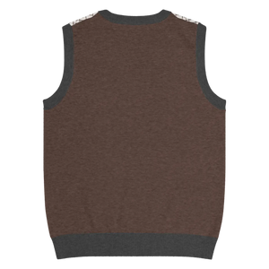 Retro Knit V-neck Vest - Diamond Grid and Stripes - Dipaliz - Vests - 3xs