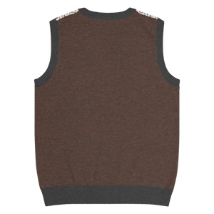 Retro Knit V-neck Vest - Diamond Grid and Stripes - Dipaliz - Vests - 3xs