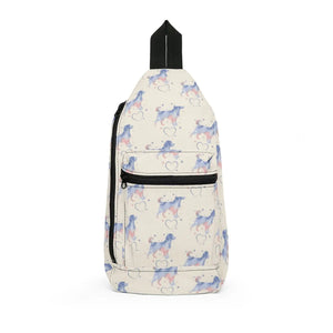Horse Pattern Sling Bag – Watercolor Travel - Dipaliz - Cross Body Bags