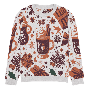Soft Knitted Crew Neck Sweater - Hot Cocoa Vibes - Dipaliz - Sweaters - s