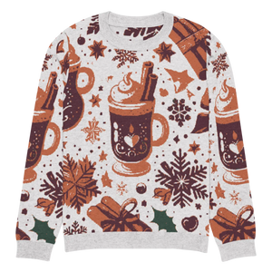 Soft Knitted Crew Neck Sweater - Hot Cocoa Vibes - Dipaliz - Sweaters - s