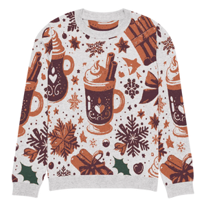 Soft Knitted Crew Neck Sweater - Hot Cocoa Vibes - Dipaliz - Sweaters - s