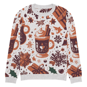 Soft Knitted Crew Neck Sweater - Hot Cocoa Vibes - Dipaliz - Sweaters - s