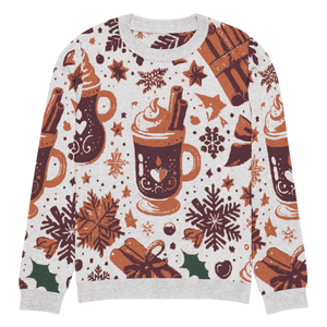Soft Knitted Crew Neck Sweater - Hot Cocoa Vibes - Dipaliz - Sweaters - s