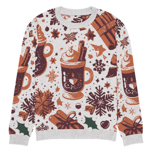 Soft Knitted Crew Neck Sweater - Hot Cocoa Vibes - Dipaliz - Sweaters - s