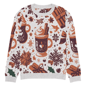 Soft Knitted Crew Neck Sweater - Hot Cocoa Vibes - Dipaliz - Sweaters - s