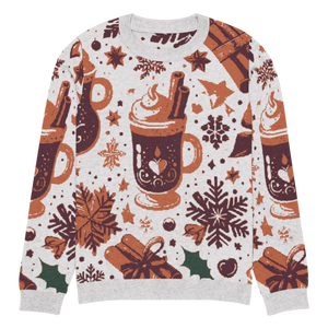 Soft Knitted Crew Neck Sweater - Hot Cocoa Vibes - Dipaliz - Sweaters - s