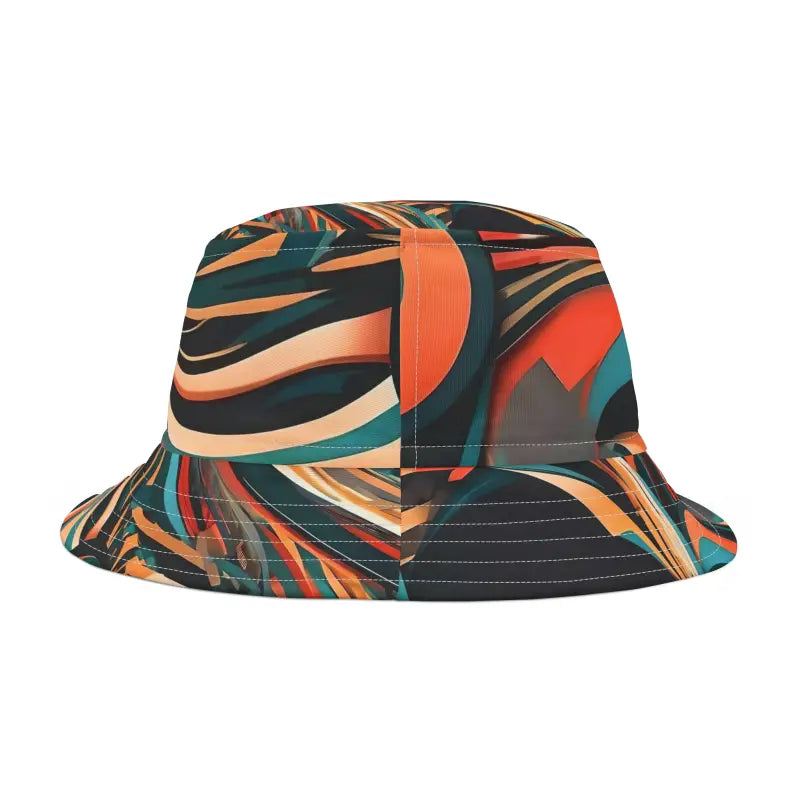 Funky Colorful Striped Polyester Bucket Hat for Bold Style - Hats