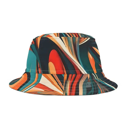 Funky Colorful Striped Polyester Bucket Hat for Bold Style - Hats