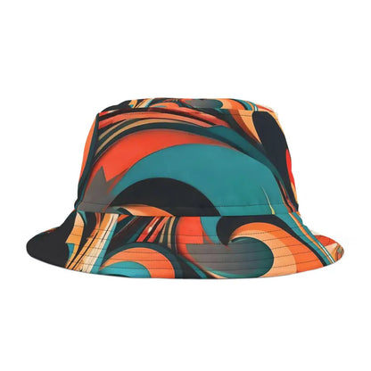 Funky Colorful Striped Polyester Bucket Hat for Bold Style - Hats