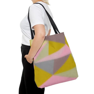 Abstract Pattern Tote Bag Bold Energetic Style Dipaliz - Large - Bags