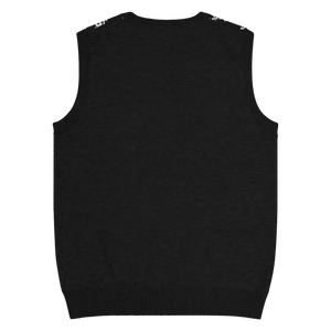 Houndstooth Check Knit V-neck Vest - Retro Chic Style - Dipaliz - Vests