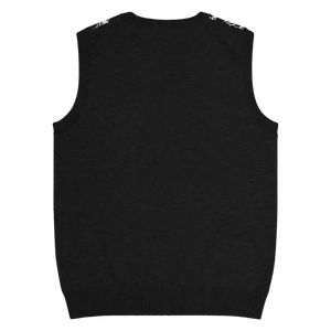 Houndstooth Check Knit V-neck Vest - Retro Chic Style - Dipaliz - Vests