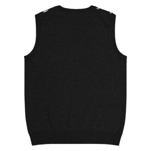 Houndstooth Check Knit V-neck Vest - Soft Cotton - Dipaliz - Vests - 3xs