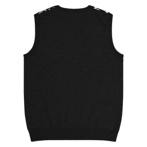 Houndstooth Check Knit V-neck Vest - Soft Cotton - Dipaliz - Vests - 3xs