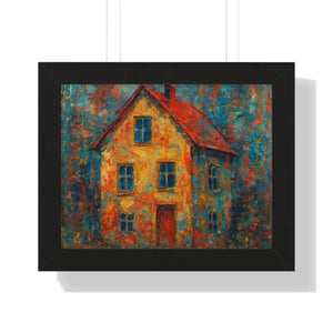 Dreamy Sunset Canvas Poplar Wood Frame House Poster - Dipaliz - 14″ x 11″ / Black - Prints