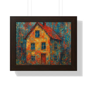 Dreamy Sunset Canvas Poplar Wood Frame House Poster - Dipaliz - 14″ x 11″ / Walnut - Prints